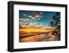 Landscape of Paradise Tropical Island Beach, Sunrise Shot-Valentin Valkov-Framed Photographic Print