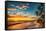 Landscape of Paradise Tropical Island Beach, Sunrise Shot-Valentin Valkov-Framed Stretched Canvas