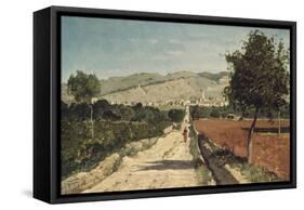 Landscape of Provence. View of Saint-Saturnin-Les-Apt-Paul Camille Guigou-Framed Stretched Canvas