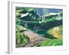 Landscape of Rice Terraces, Guangxi, China-Keren Su-Framed Photographic Print