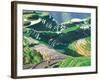 Landscape of Rice Terraces, Guangxi, China-Keren Su-Framed Photographic Print