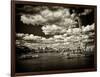 Landscape of River Thames with London Eye - Millennium Wheel - City of London - UK - England-Philippe Hugonnard-Framed Photographic Print