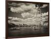 Landscape of River Thames with London Eye - Millennium Wheel - City of London - UK - England-Philippe Hugonnard-Framed Photographic Print