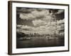 Landscape of River Thames with London Eye - Millennium Wheel - City of London - UK - England-Philippe Hugonnard-Framed Photographic Print