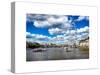 Landscape of River Thames with London Eye - Millennium Wheel - City of London - UK - England-Philippe Hugonnard-Stretched Canvas