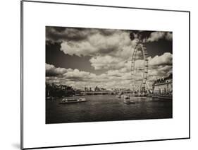 Landscape of River Thames with London Eye - Millennium Wheel - City of London - UK - England-Philippe Hugonnard-Mounted Art Print