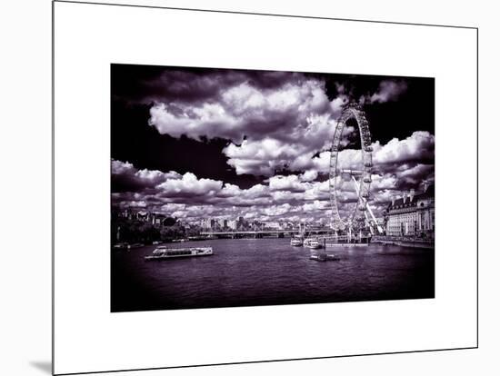 Landscape of River Thames with London Eye - Millennium Wheel - City of London - UK - England-Philippe Hugonnard-Mounted Art Print