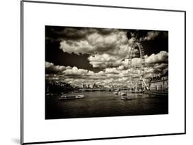 Landscape of River Thames with London Eye - Millennium Wheel - City of London - UK - England-Philippe Hugonnard-Mounted Art Print