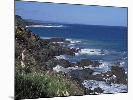 Landscape of Rugged Rocky Coastline Along the Great Ocean Road, Victoria, Australia-Richard Nebesky-Mounted Photographic Print