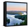 Landscape of Saimaa Lake from Above, Finland-Aleksey Stemmer-Framed Stretched Canvas