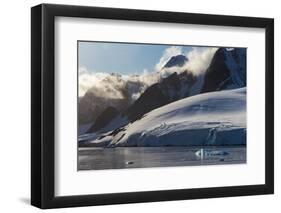 Landscape of snow covered island in South Atlantic Ocean, Antarctica-Keren Su-Framed Photographic Print