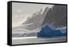 Landscape of snow covered island with iceberg in South Atlantic Ocean, Antarctica-Keren Su-Framed Stretched Canvas