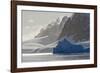Landscape of snow covered island with iceberg in South Atlantic Ocean, Antarctica-Keren Su-Framed Photographic Print