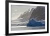 Landscape of snow covered island with iceberg in South Atlantic Ocean, Antarctica-Keren Su-Framed Photographic Print