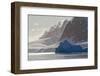 Landscape of snow covered island with iceberg in South Atlantic Ocean, Antarctica-Keren Su-Framed Photographic Print