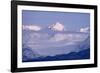 Landscape of snow covered mountain range, Homer, Alaska, US-Keren Su-Framed Photographic Print