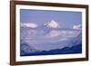 Landscape of snow covered mountain range, Homer, Alaska, US-Keren Su-Framed Photographic Print