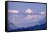 Landscape of snow covered mountain range, Homer, Alaska, US-Keren Su-Framed Stretched Canvas