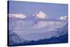 Landscape of snow covered mountain range, Homer, Alaska, US-Keren Su-Stretched Canvas