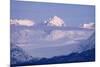 Landscape of snow covered mountain range, Homer, Alaska, US-Keren Su-Mounted Photographic Print