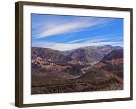 Landscape of surrounding mountains, Tilcara, Jujuy Province, Argentina, South America-Karol Kozlowski-Framed Photographic Print