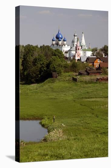 Landscape of Suzdal and the Cathedral of the Nativity in Distance, Suzdal, Russia-Kymri Wilt-Stretched Canvas