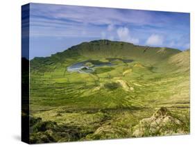 Landscape of the Caldeirao do Corvo, Corvo, Azores, Portugal, Atlantic, Europe-Karol Kozlowski-Stretched Canvas