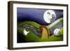 Landscape of the Full Moon: Illustration by Patrizia La Porta-Patrizia La Porta-Framed Giclee Print