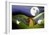 Landscape of the Full Moon: Illustration by Patrizia La Porta-Patrizia La Porta-Framed Giclee Print