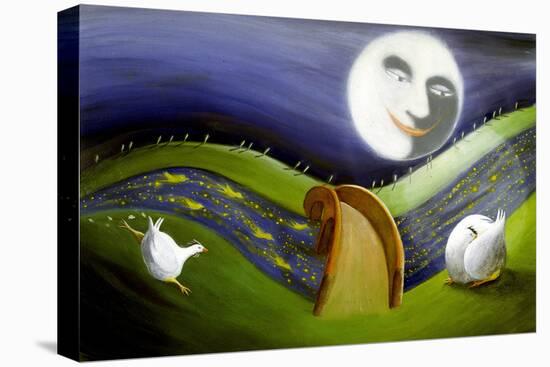 Landscape of the Full Moon: Illustration by Patrizia La Porta-Patrizia La Porta-Stretched Canvas