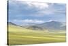 Landscape of the green Mongolian steppe under a gloomy sky, Ovorkhangai province, Mongolia, Central-Francesco Vaninetti-Stretched Canvas