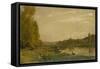 Landscape of the Oise-Charles Francois Daubigny-Framed Stretched Canvas