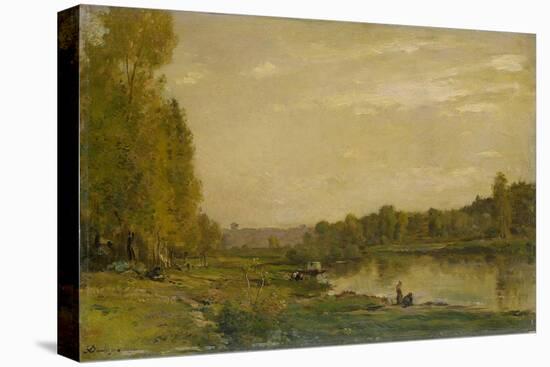 Landscape of the Oise-Charles Francois Daubigny-Stretched Canvas