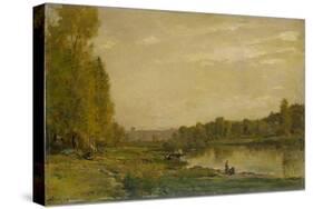 Landscape of the Oise-Charles Francois Daubigny-Stretched Canvas