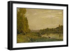 Landscape of the Oise-Charles Francois Daubigny-Framed Art Print