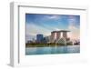 Landscape of the Singapore Financial District-anekoho-Framed Photographic Print