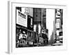 Landscape of Times Square, Advertising Views, Manhattan, NYC, US, USA, Black and White Photography-Philippe Hugonnard-Framed Photographic Print