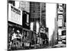 Landscape of Times Square, Advertising Views, Manhattan, NYC, US, USA, Black and White Photography-Philippe Hugonnard-Mounted Photographic Print