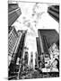 Landscape of Times Square, NYC, Skyscrapers View, Manhattan, NYC, USA, Black and White Photography-Philippe Hugonnard-Mounted Premium Photographic Print
