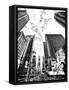 Landscape of Times Square, NYC, Skyscrapers View, Manhattan, NYC, USA, Black and White Photography-Philippe Hugonnard-Framed Stretched Canvas