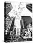 Landscape of Times Square, NYC, Skyscrapers View, Manhattan, NYC, USA, Black and White Photography-Philippe Hugonnard-Stretched Canvas