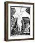 Landscape of Times Square, NYC, Skyscrapers View, Manhattan, NYC, USA, Black and White Photography-Philippe Hugonnard-Framed Premium Photographic Print