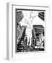 Landscape of Times Square, NYC, Skyscrapers View, Manhattan, NYC, USA, Black and White Photography-Philippe Hugonnard-Framed Premium Photographic Print