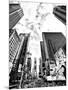 Landscape of Times Square, NYC, Skyscrapers View, Manhattan, NYC, USA, Black and White Photography-Philippe Hugonnard-Mounted Photographic Print