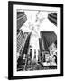Landscape of Times Square, NYC, Skyscrapers View, Manhattan, NYC, USA, Black and White Photography-Philippe Hugonnard-Framed Photographic Print