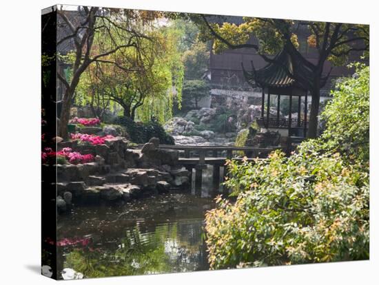 Landscape of Traditional Chinese Garden, Shanghai, China-Keren Su-Stretched Canvas