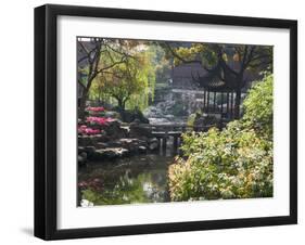 Landscape of Traditional Chinese Garden, Shanghai, China-Keren Su-Framed Premium Photographic Print