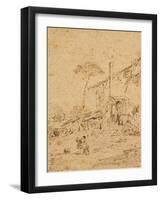 Landscape of Trentino-Francesco Guardi-Framed Giclee Print