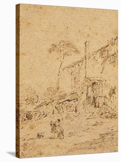 Landscape of Trentino-Francesco Guardi-Stretched Canvas