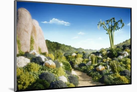 Landscape of Vegetables and Bread-Hartmut Seehuber-Mounted Photographic Print